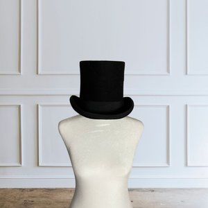 GEMVIE 100% Wool Top Hat - 55cm